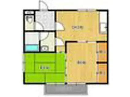 ビューハイツ井上(2DK/3階)の間取り写真