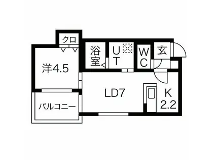 WELINA南郷16(1LDK/1階)の間取り写真