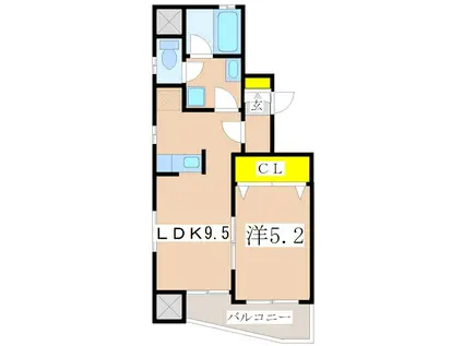 さくらヒルズ鴨池壱番館(1LDK/7階)の間取り写真