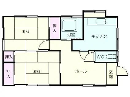 東和荘(3DK/1階)の間取り写真