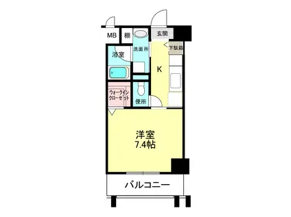 PRONITY HILL(1K/7階)の間取り写真