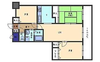 メゾン無憂館II(3LDK/3階)の間取り写真