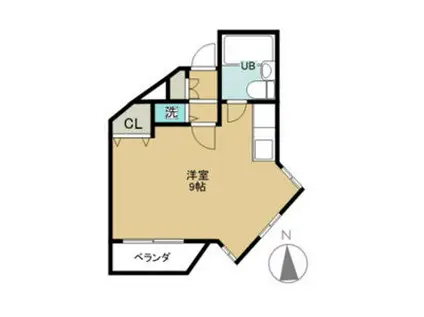 グレースコート黒石(ワンルーム/3階)の間取り写真