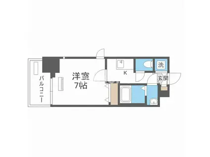 フォーリアライズ南堀江ヴィータ(1K/8階)の間取り写真