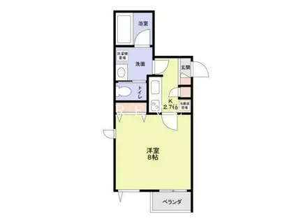 モンレーヴ本駒込(1K/2階)の間取り写真