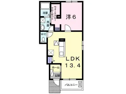 YS GRANDEI(1LDK/1階)の間取り写真