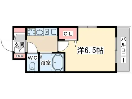 エスリード新梅田(1K/6階)の間取り写真