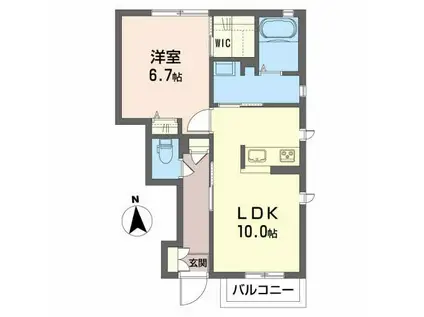 シャーメゾン 西殿(1LDK/1階)の間取り写真