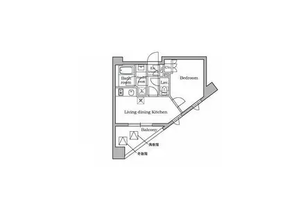 レジディア三軒茶屋(1DK/7階)の間取り写真