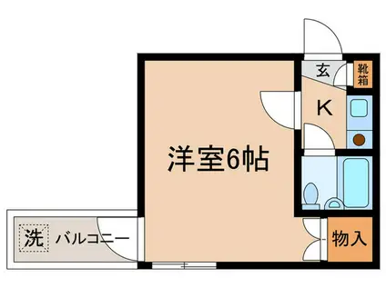 パールメゾン朝日(1K/2階)の間取り写真