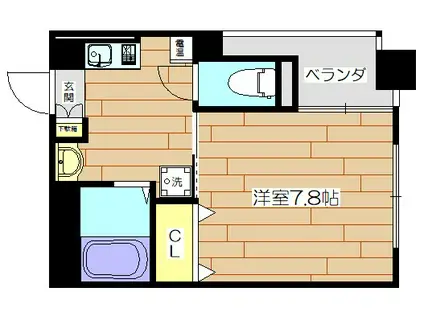 マンションてりは(1K/5階)の間取り写真