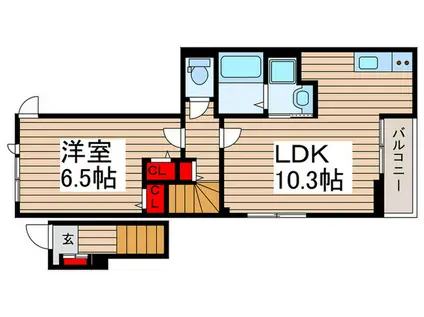 レルージュ(1LDK/2階)の間取り写真