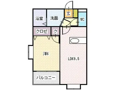 ヴァンヴェール(1LDK/3階)の間取り写真