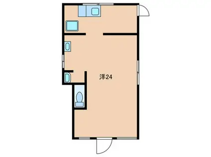 マスダビル(ワンルーム/1階)の間取り写真