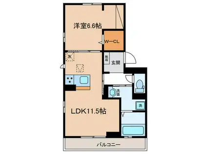 N FIELD(1LDK/1階)の間取り写真