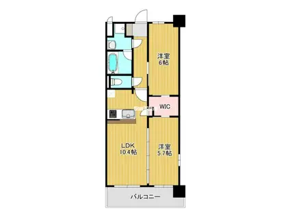 S-RESIDENCE博多駅南AFFOR(2LDK/7階)の間取り写真