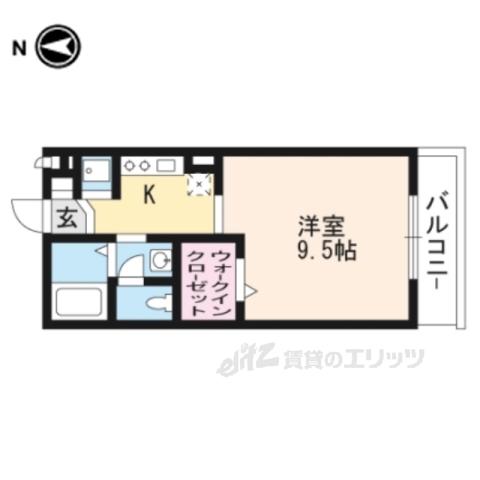 アーバンシャルト(1K/1階)の間取り写真