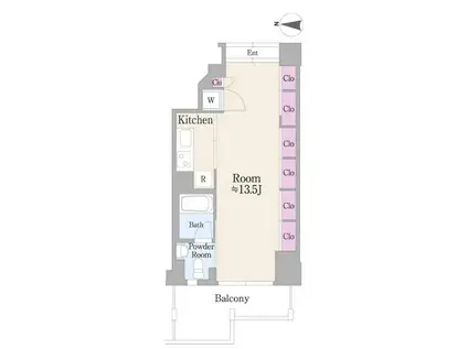 ROKA TERRAZZA(1K/3階)の間取り写真