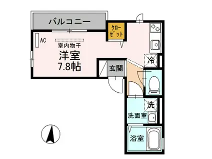 サニーシティ(ワンルーム/3階)の間取り写真