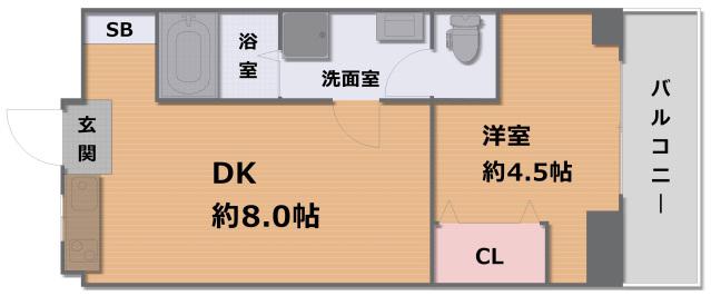 PRECIOUS ONE(1DK/3階)の間取り写真