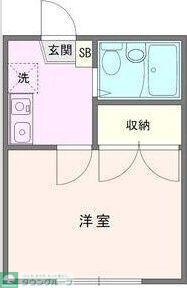 クンストハウス茅ヶ崎館(1K/1階)の間取り写真