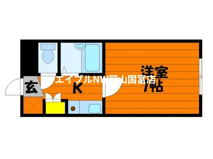 アネシスI(1K/2階)の間取り写真