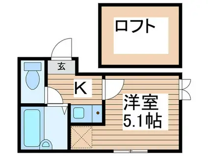 エスポワール日暮里(1K/3階)の間取り写真