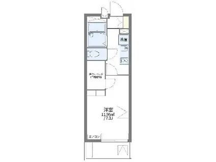 レオパレスCHIE森崎I(1K/1階)の間取り写真