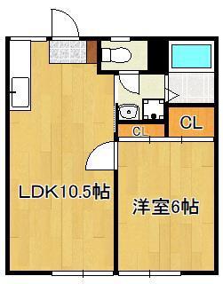 パナハイツ竹本(1LDK/1階)の間取り写真