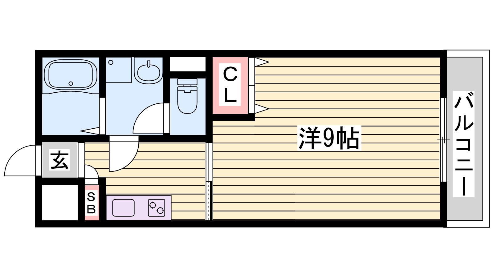 コージーヒル塩屋(1K/2階)の間取り写真