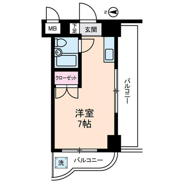 エレガンス綾瀬6(ワンルーム/8階)の間取り写真