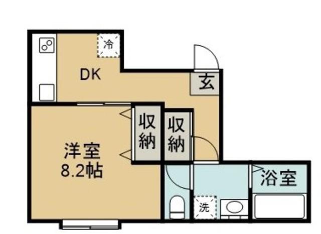 けやき台ビル 3(1K/3階)の間取り写真