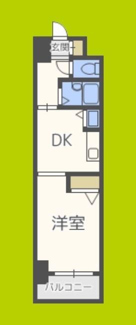 ノルデンハイム東三国(1DK/3階)の間取り写真