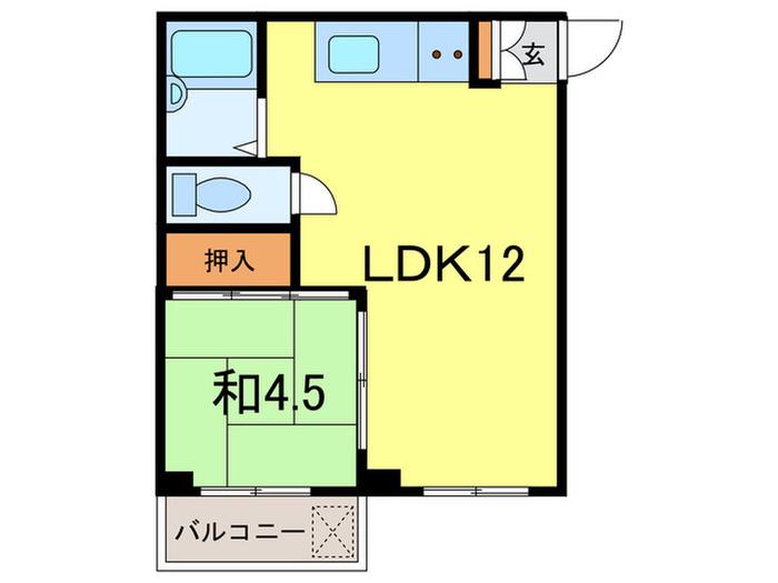 サテライトII(1LDK/3階)の間取り写真