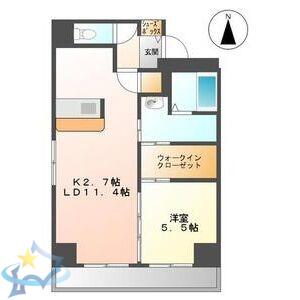 フェバリット ラ セスト(1LDK/5階)の間取り写真