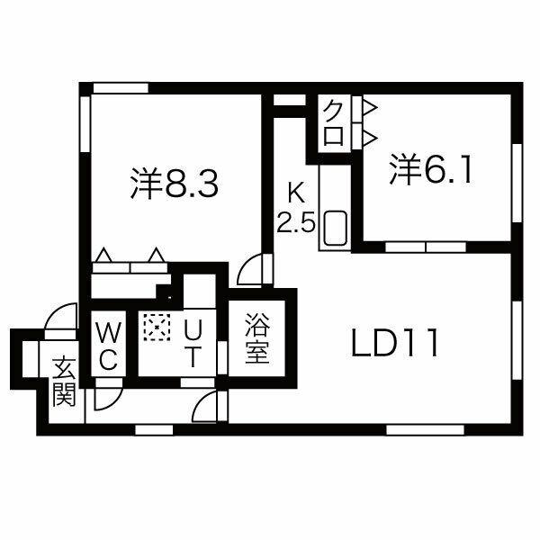 GRANAII (2LDK/2階)の間取り写真