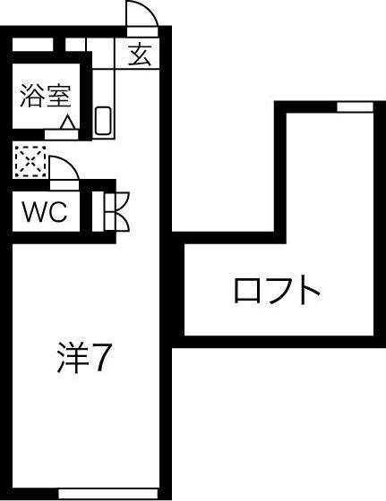DOLCE(ワンルーム/1階)の間取り写真