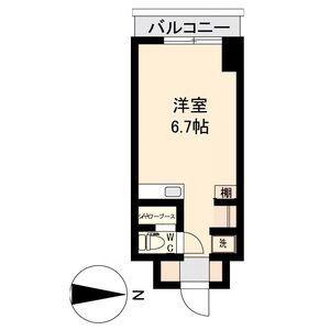 アソルティ東二番丁レジデンス(ワンルーム/7階)の間取り写真