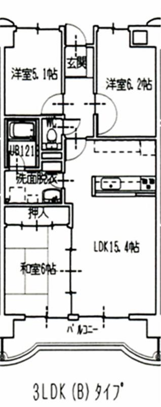 アパートメントハウス・アーデル(3LDK/2階)の間取り写真