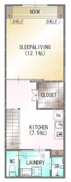 MYHOME RELAXA(1DK/2階)の間取り写真