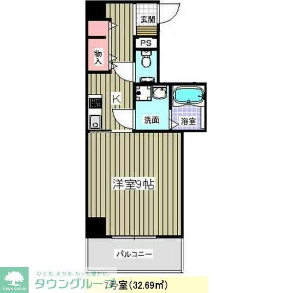 ビオラ名駅西(1K/5階)の間取り写真