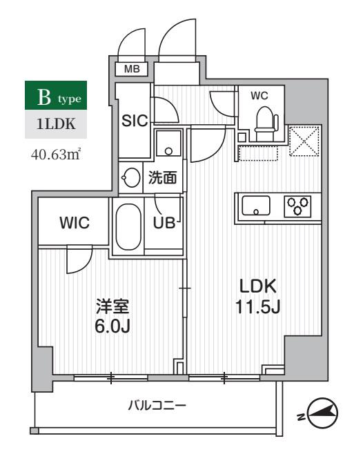 エスレジデンス新御徒町キアロ(1LDK/4階)の間取り写真