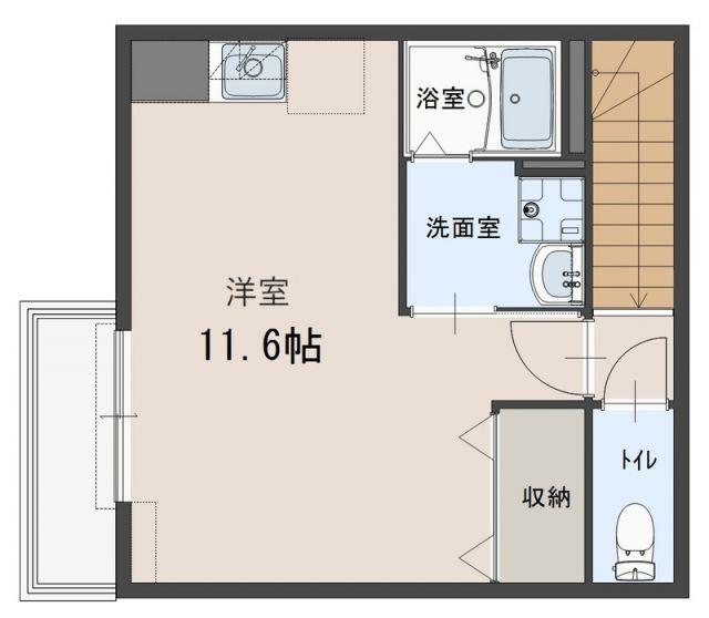メルヴェーユ(ワンルーム/2階)の間取り写真