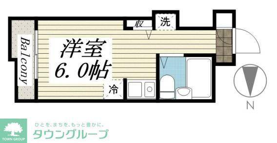 コンフォート長津田(ワンルーム/2階)の間取り写真