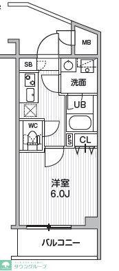 S-RESIDENCE横濱磯子ALIZE(1K/1階)の間取り写真