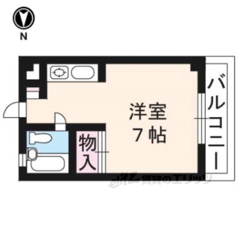 リンデンハイム(1K/1階)の間取り写真