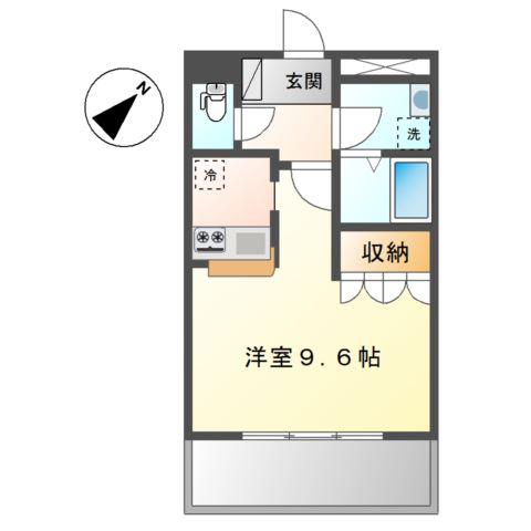 メルヴェーユ如月(1K/1階)の間取り写真