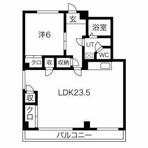 パークハイツ宮下(1LDK/2階)の間取り写真