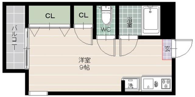 AMハイツ今川(ワンルーム/3階)の間取り写真