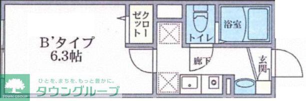 リーリオ堀切(1K/4階)の間取り写真